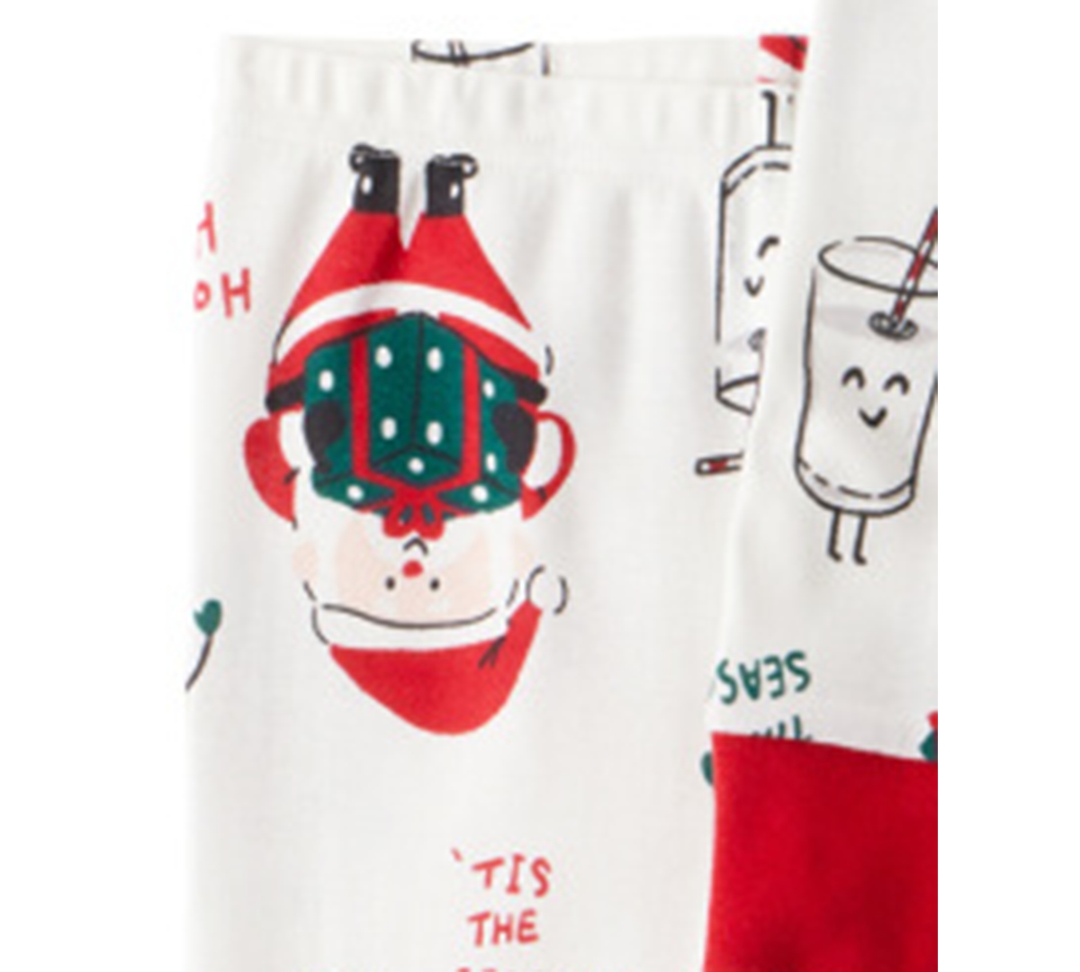 Carter's Toddler Boys Or Toddler Girls 2-piece Santa Print Top And Pants Pajama Set In Red