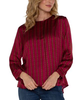 Petite Long Sleeves Popover Top