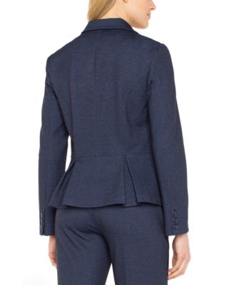Petite Notch Collar Peplum Blazer
