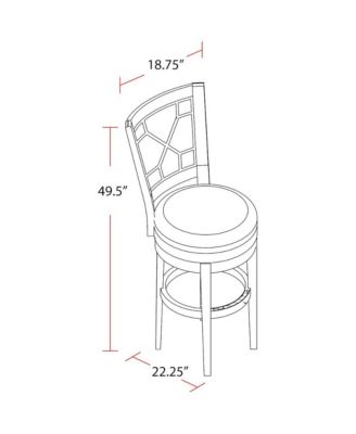 Parker House Sundance Dining - Sandstone Grid Back Swivel Bar Stool