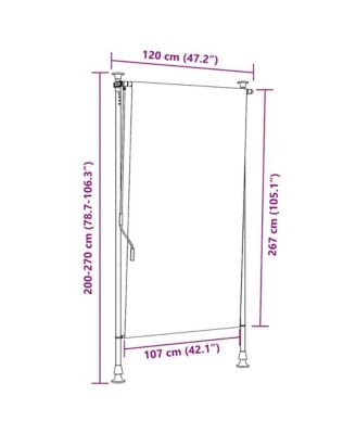 Outdoor Roller Blind Yellow and White