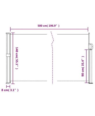 Retractable Side Awning Anthracite