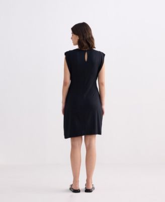 Women's Muscle Tee Short Dress in Black