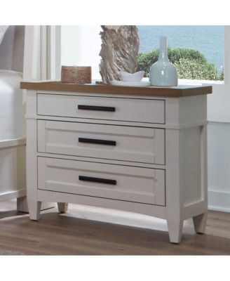 Parker House Americana Modern Bedroom 3 Drawer Nightstand with Charging Station