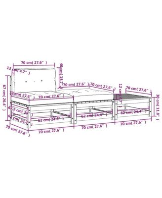 Patio Sofa Gray, Natural Wood