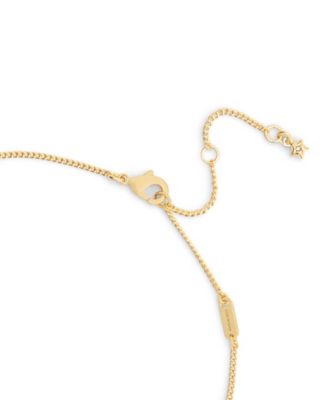 Gold Plated Hangtag Pendant Necklace