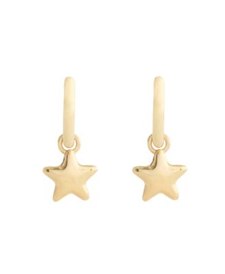 Minimal Star Huggie Drop Earrings