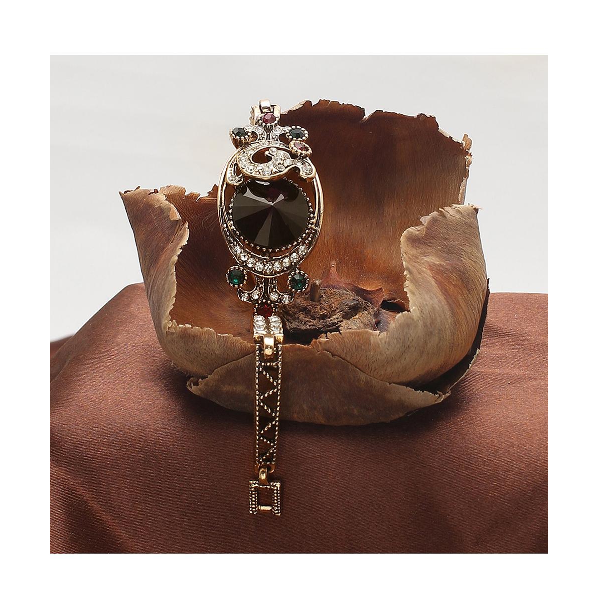 Sohi Women's Stone Statement Bracelet In Black