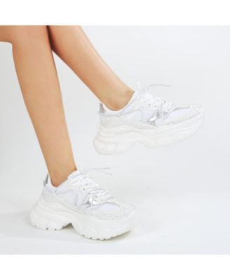 Rosa Rhinestone Mesh Sneakers