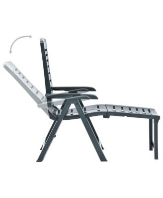 Sunlounger Green Plastic Medium Foldable Sunlounger Other Contemporary Folding Sun Lounger