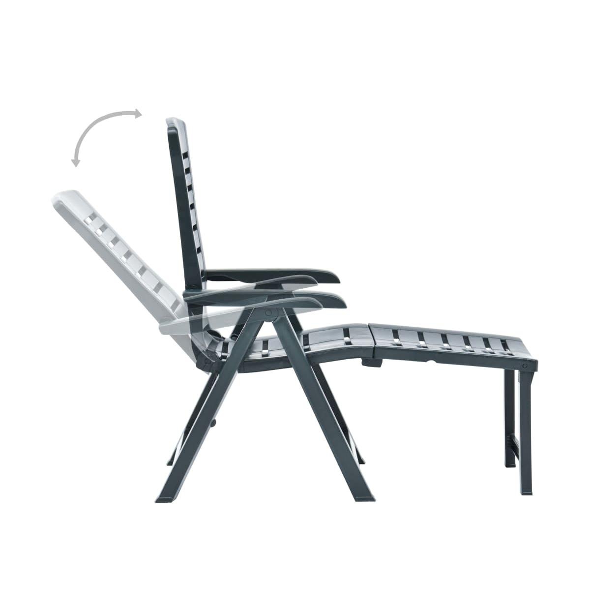 Sunlounger Green Plastic Medium Foldable Sunlounger Other Contemporary Folding Sun Lounger