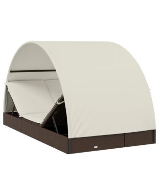 Patio Sunbed Brown