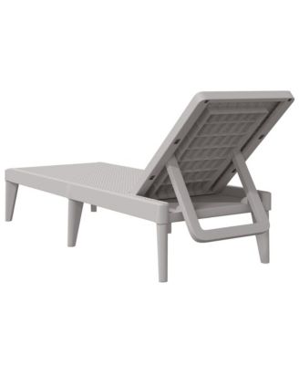 Sun Lounger Grey Polypropylene Standard Foldable Sun Lounger