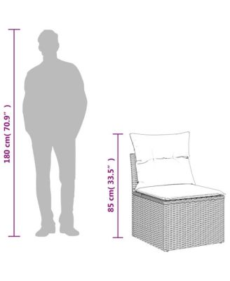 Garden Sofa Black PE rattan Small UV-resistant materials