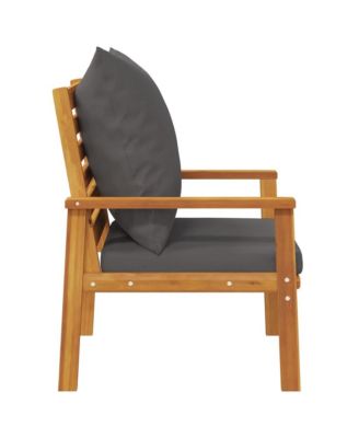 Sofa Chair Dark grey Solid acacia wood Modern