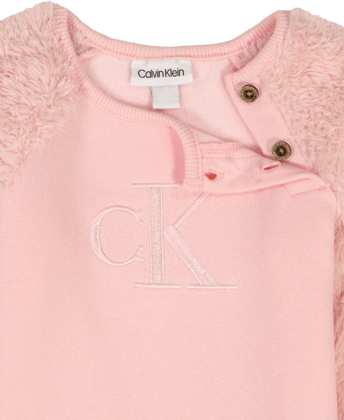 Calvin Klein Baby Girls 2-Piece Long Sleeve Top and Pull-On Jogger Pants Set