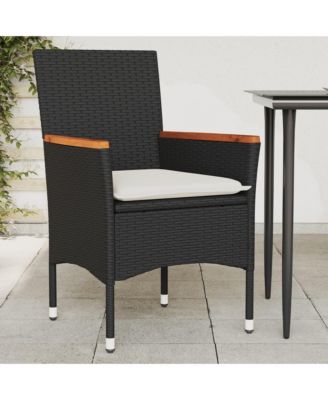 Garden Chair Black, Cream White