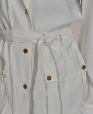 Donna Karan New York Women's Belted Utility Jacket - Macy's