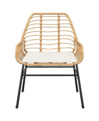 Garden Chair Brown PE rattan Medium Removable Covers