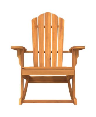 Garden Rocking Adirondack Chair Teak Solid teak wood Medium