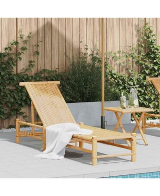  Sun Lounger Natural bamboo Bamboo Adult-size