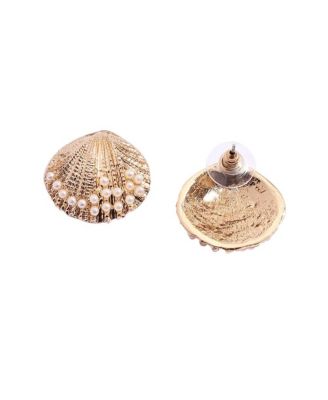 Pearl Seashell Stud Earrings
