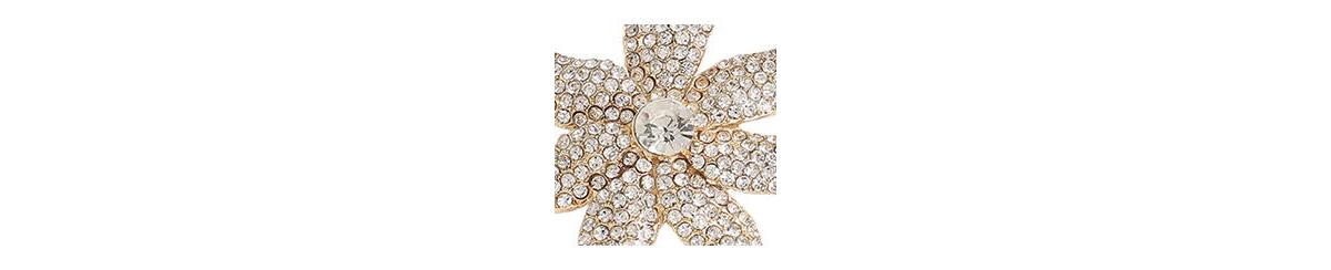 Sohi Women's Flora Bling Drop Earrings In Gold