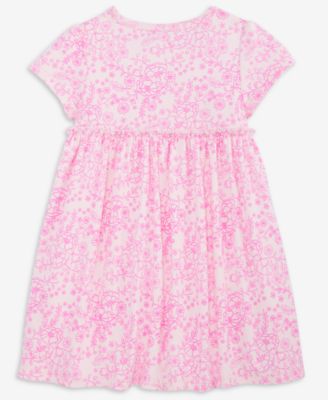 Girls' Toddler 2T-4T Linear Flower Printed Dress, Macy's Exclusive