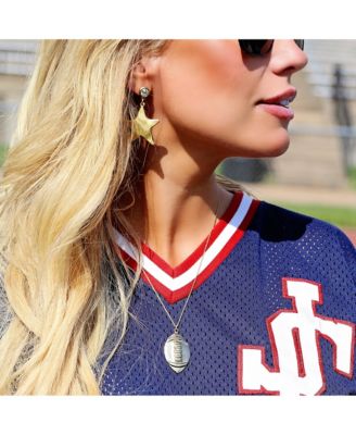 14k Gold Filled Dainty Chain NecklaceWith Gold Plated Football Charm