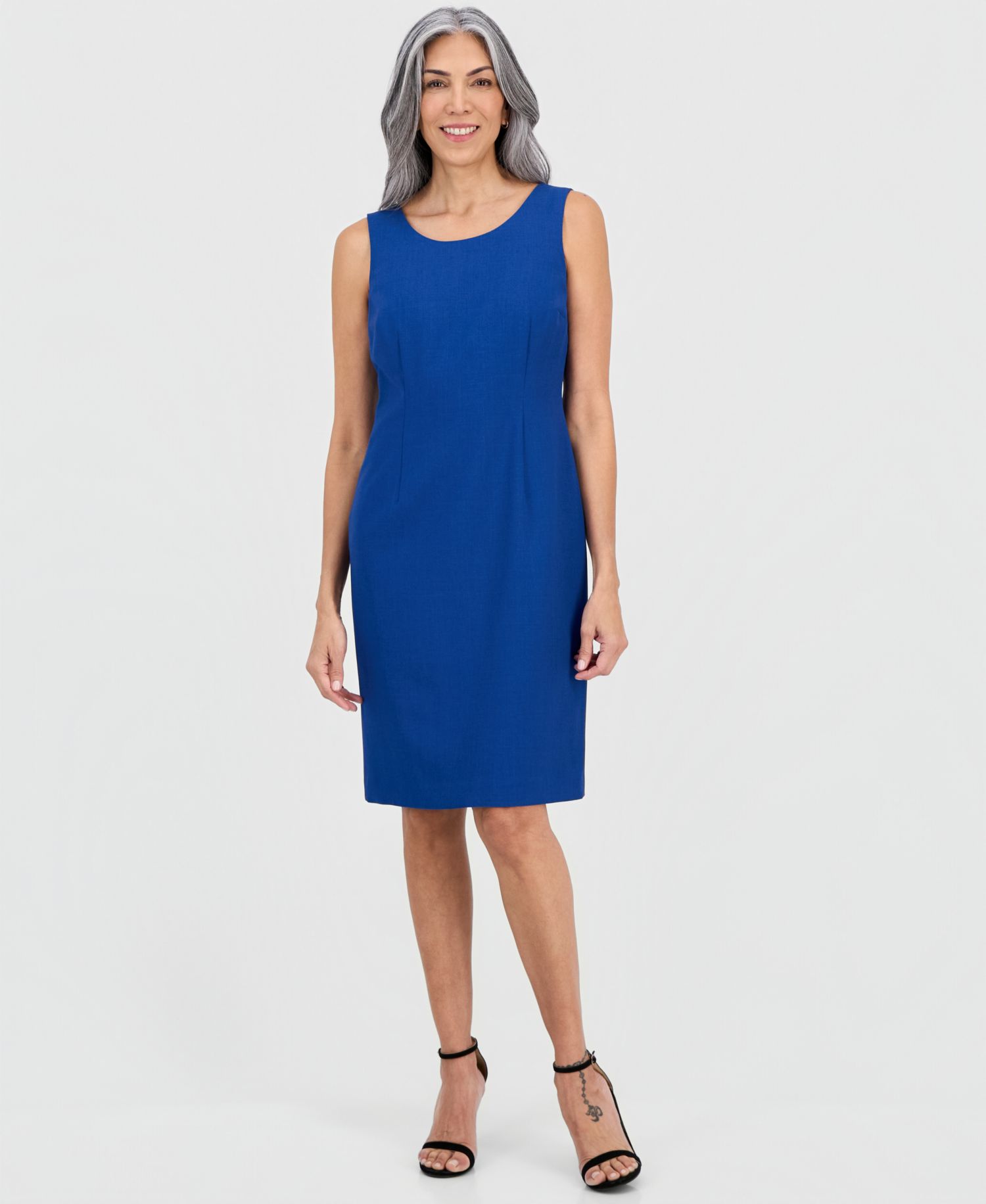 Women's Collarless Open-Front Ponte Jacket & 2 Piece Dress Suit, Regular & Petites