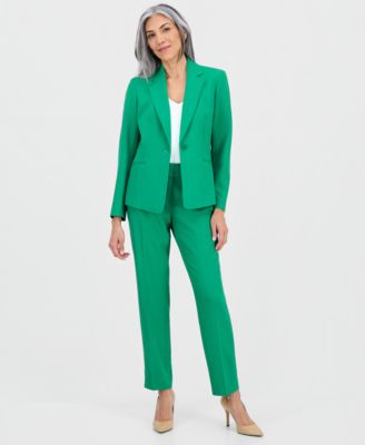 Women's Notch-Lapel Mid-Rise Pantsuit 