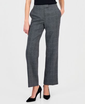 Women's Notch-Lapel Mid-Rise Straight-Leg Pantsuit 