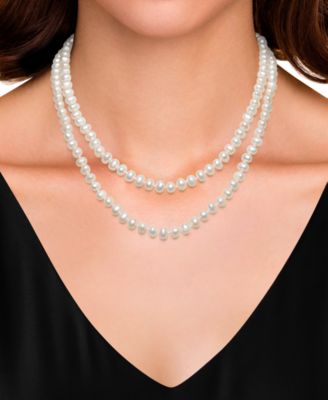 Cubic Zirconia Sterling Sliver 2-Row Necklace