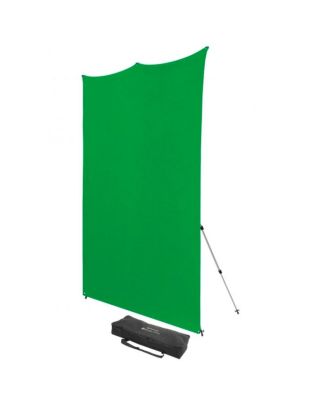 8x8' X-Drop Pro Wrinkle-Resistant Backdrop Kit with Stand, Chroma-Key Green Screen