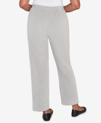 Petite Stockbridge Pull-On Corduroy Flat Front Short Length Pants