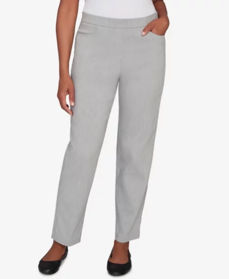 Petite Stockbridge Modern Millennium Average Length Pants - Pewter Heather