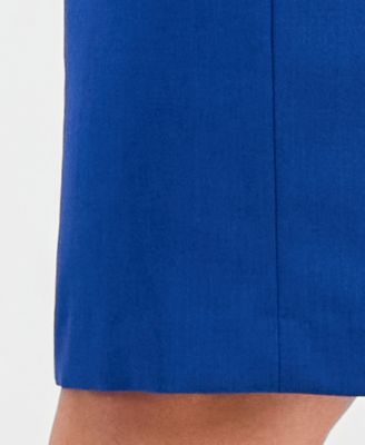 Plus Size Collarless Open-Front Jacket & Dress Set 