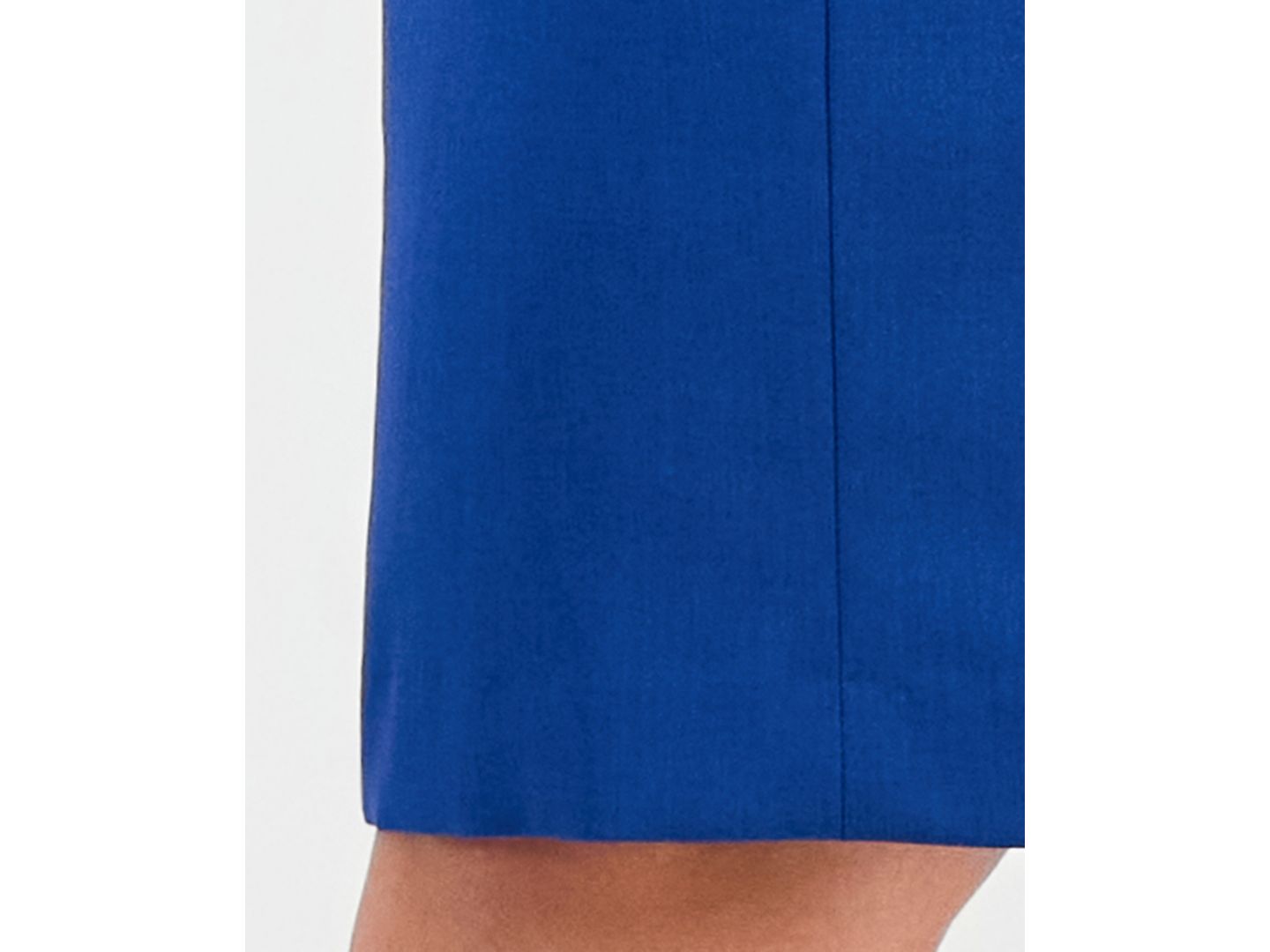 Женские платья Le Suit Plus Size Collarless Open-Front Ponte Jacket & 2 Piece Dress Suit, цвет: Синий ночной / Чёрный — фото 8