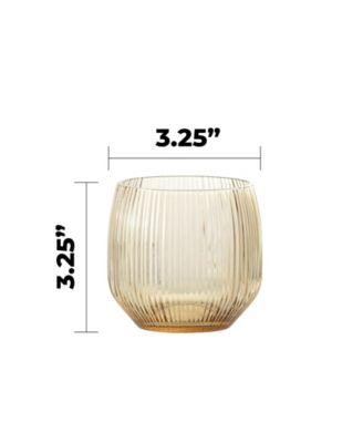 Estiva Textured Double Old-Fashioned Glasses, Set of 4