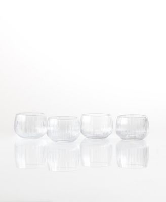 Estiva Textured Short Tumbler Glasses, Set of 4