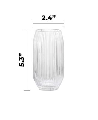 Estiva Textured Highball Sparkling Cocktail Glasses, Set of 4