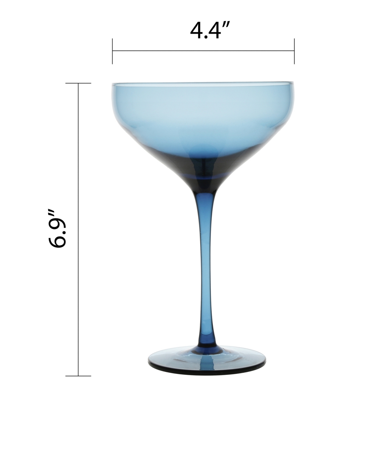 Fortessa Gala Coupe Cocktail Glasses, Set Of 4 In Blue