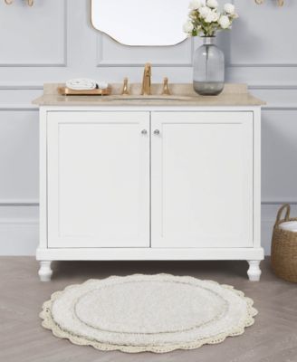 Crochet Cotton Bath Rug, 26" Round