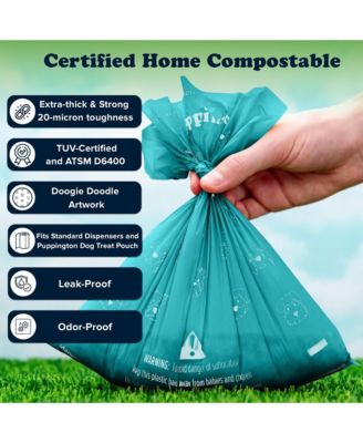 Compostable Dog Poop Bags, 270 Bags, Lagoon Teal