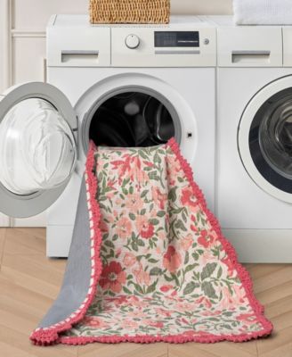 Crochet Border Cotton Runner Rug, 20" x 60"