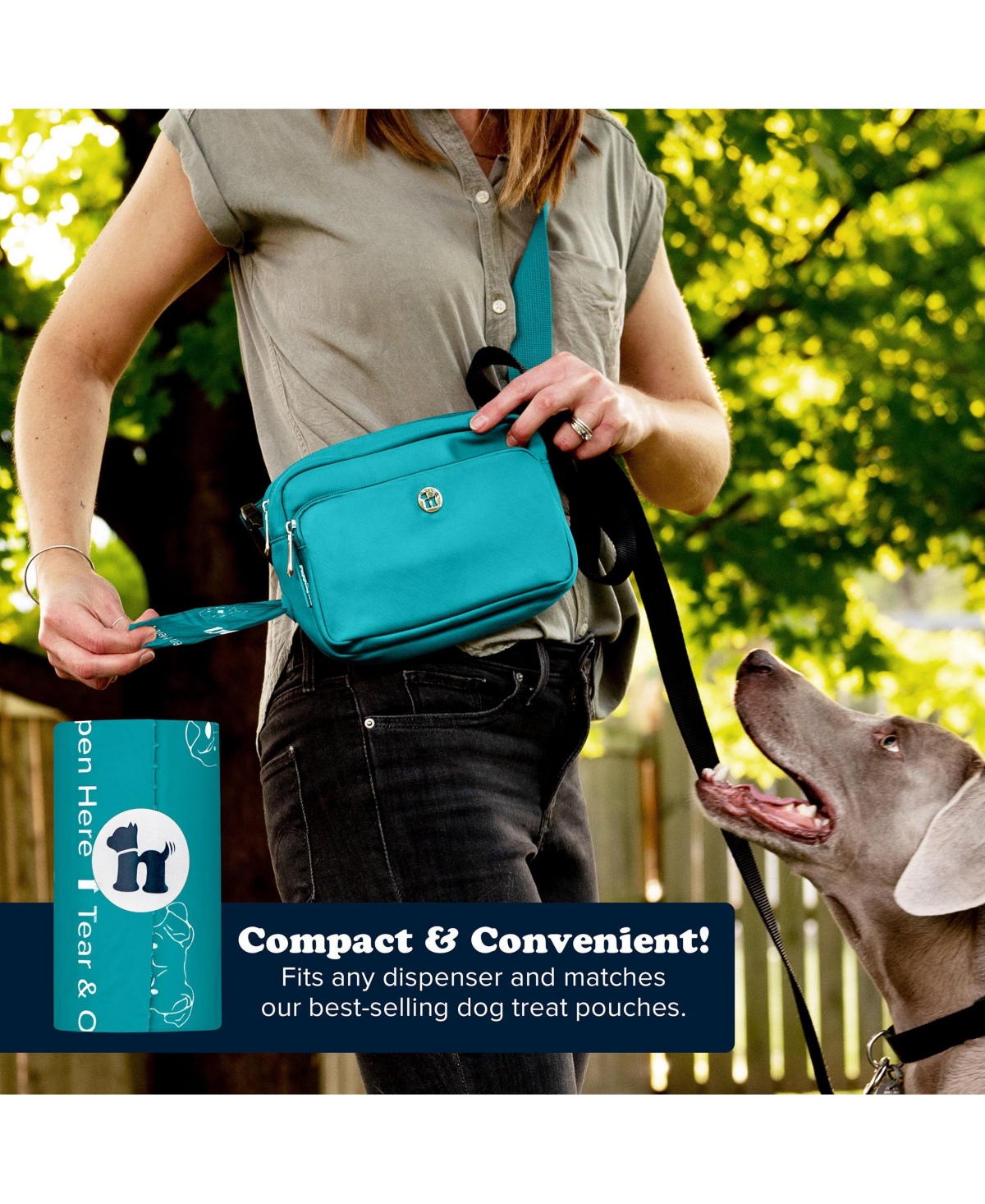 Compo Dog Poop Bags, 180 Bags, Lagoon Teal