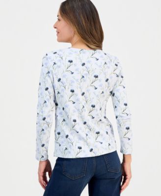 Petite Floral Printed Top