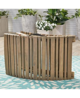 Wood Foldable Chaise Lounge - Brown