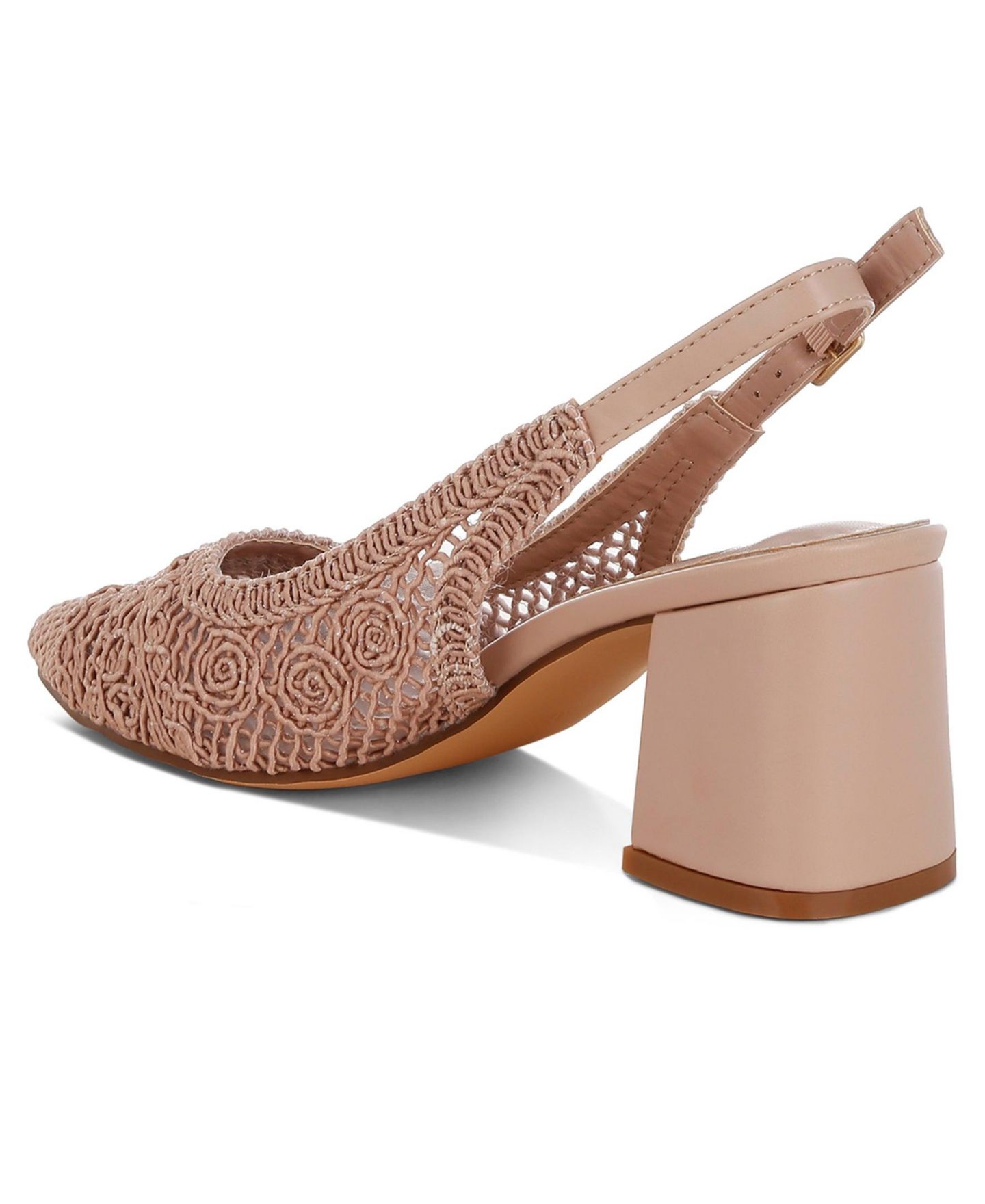 Женские сандалии London Rag Tolina Woven Design Slingback, цвет: Розовый — фото 6