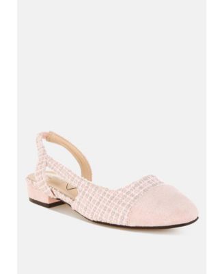 Womens Karita Tweed Slingback Sandals